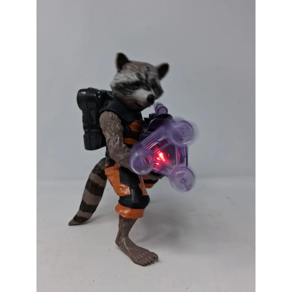 Marvel Guardians of the Galaxy Rocket Raccoon Talks and Moves Works Great. V